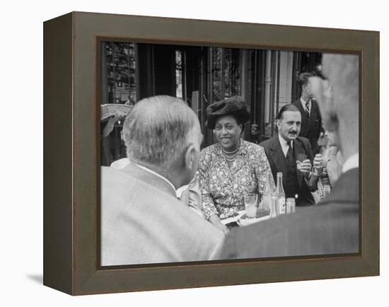 Edith S. Sampson and Cyrille Makinsky at Fouquet's Restaurant-null-Framed Premier Image Canvas