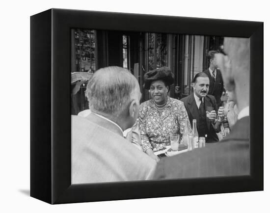 Edith S. Sampson and Cyrille Makinsky at Fouquet's Restaurant-null-Framed Premier Image Canvas