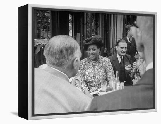 Edith S. Sampson and Cyrille Makinsky at Fouquet's Restaurant-null-Framed Premier Image Canvas