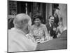 Edith S. Sampson and Cyrille Makinsky at Fouquet's Restaurant-null-Mounted Photographic Print