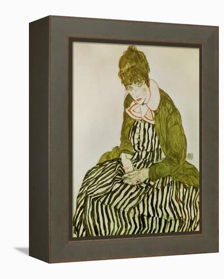 Edith Schiele, the Artist's Wife, Seated, 1915-Egon Schiele-Framed Premier Image Canvas