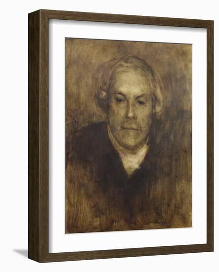 Edmond De Goncourt (1822-96) C.1892 (Oil on Canvas)-Eugene Carriere-Framed Giclee Print