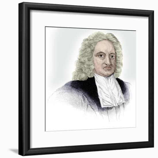 Edmond Halley, English astronomer, mathematician, meteorologist, and physicist, (c1850)-Unknown-Framed Giclee Print