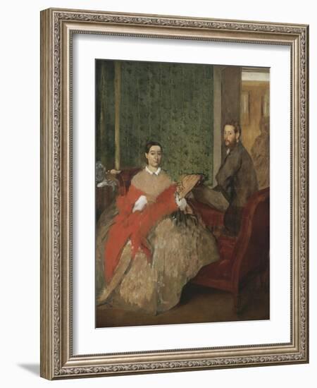 Edmondo and Thérèse Morbilli, c.1865-Edgar Degas-Framed Giclee Print