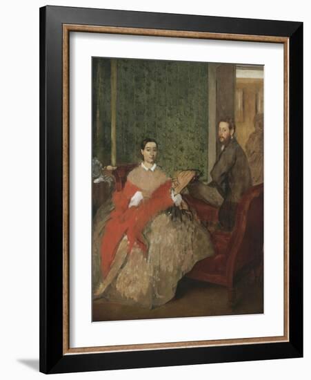 Edmondo and Thérèse Morbilli, c.1865-Edgar Degas-Framed Giclee Print