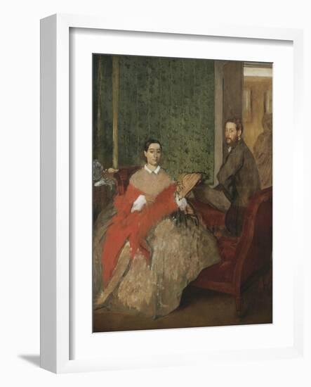 Edmondo and Thérèse Morbilli, c.1865-Edgar Degas-Framed Giclee Print