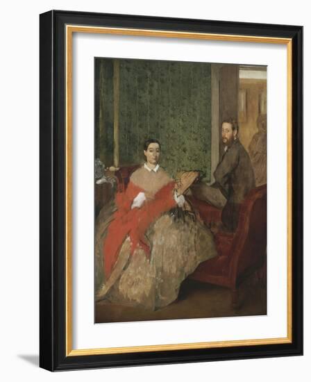 Edmondo and Thérèse Morbilli, c.1865-Edgar Degas-Framed Giclee Print