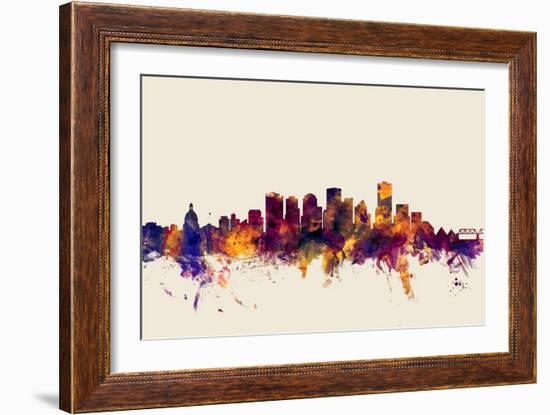 Edmonton Canada Skyline-Michael Tompsett-Framed Art Print