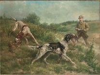 A German-Short Haired Pointer and Two Setters in a Landscape-Edmund Henry Osthaus-Framed Giclee Print