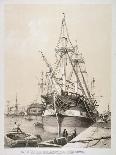 Ship in the East India Docks, London, C1840-Edmund Patten-Giclee Print