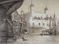 Ship in the East India Docks, London, C1840-Edmund Patten-Giclee Print