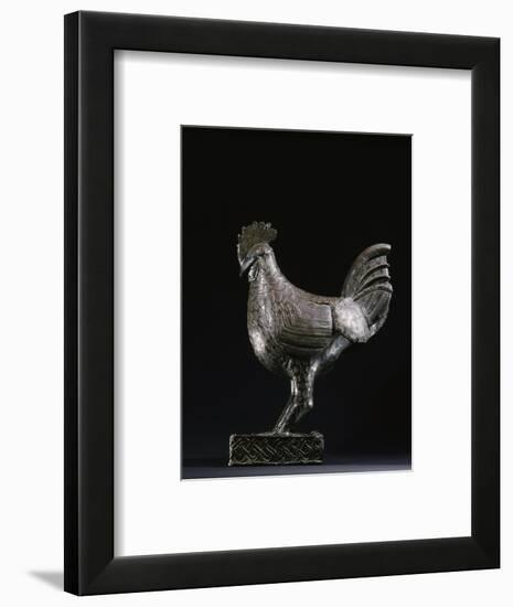 Edo brass cockerel, Benin City, Nigeria, probably 18th century-Werner Forman-Framed Photographic Print