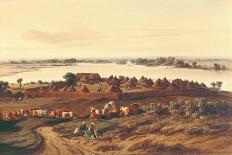 Village in Senegal-Edouard Auguste Nousveaux-Giclee Print