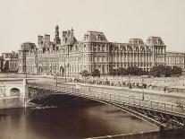 Paris: View of the Pont D'Arcole and Hotel De Ville, 1860-Édouard Baldus-Photographic Print