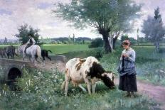 The Well Guarded Cow, 1890-Edouard Bernard Debat-Ponsan-Framed Giclee Print