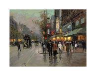 Evening Snow at the Institute of France-Edouard Cortes-Premium Giclee Print