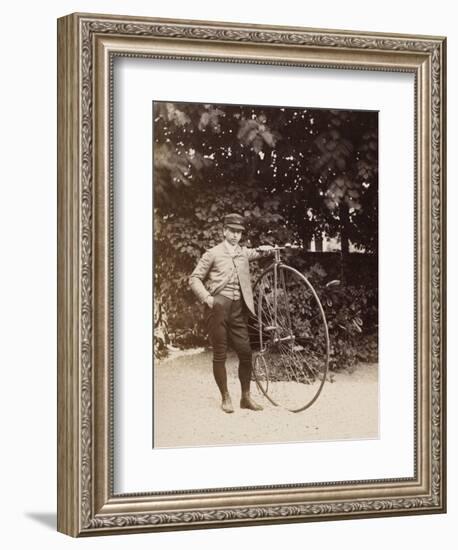 Edouard Eiffel, tenant un bicycle-Alexandre-Gustave Eiffel-Framed Giclee Print