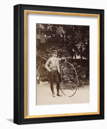 Edouard Eiffel, tenant un bicycle-Alexandre-Gustave Eiffel-Framed Giclee Print