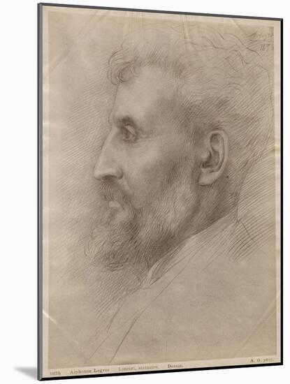 Edouard Lanteri, 1898 (Silverpoint on Cardboard)-Alphonse Legros-Mounted Giclee Print