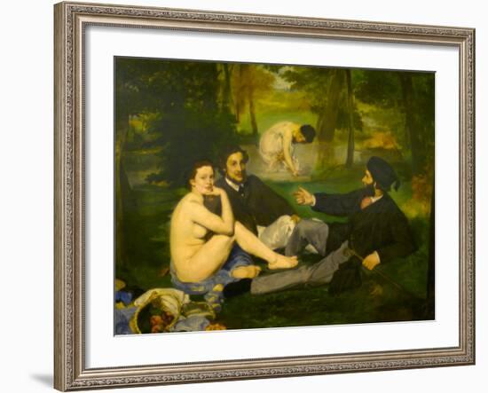 Edouard Manet's Le Dejeuner sur l'herbe in Musee d'Orsay, Paris, France-Edouard Manet-Framed Photographic Print