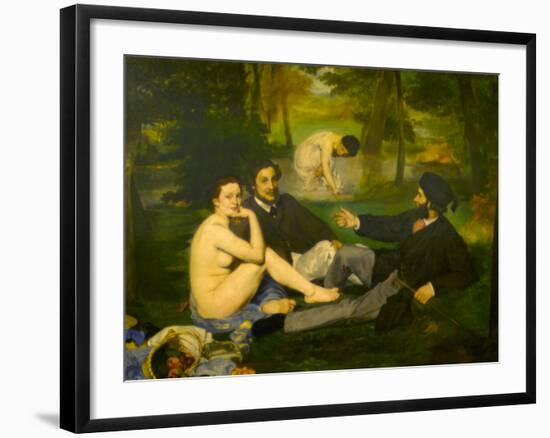 Edouard Manet's Le Dejeuner sur l'herbe in Musee d'Orsay, Paris, France-Edouard Manet-Framed Photographic Print
