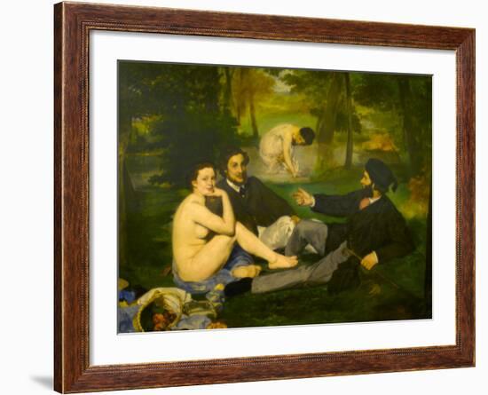 Edouard Manet's Le Dejeuner sur l'herbe in Musee d'Orsay, Paris, France-Edouard Manet-Framed Photographic Print