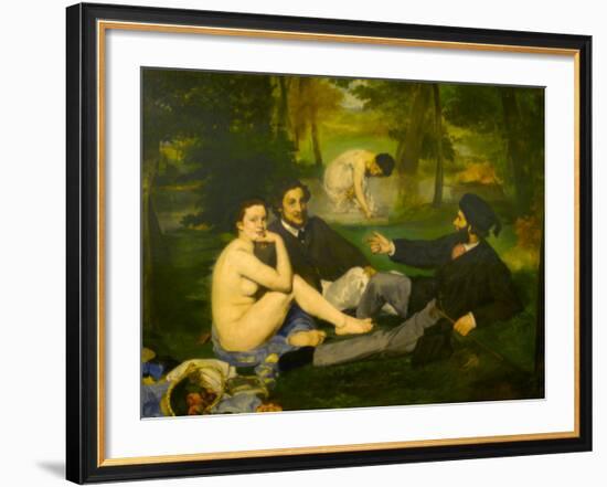 Edouard Manet's Le Dejeuner sur l'herbe in Musee d'Orsay, Paris, France-Edouard Manet-Framed Photographic Print