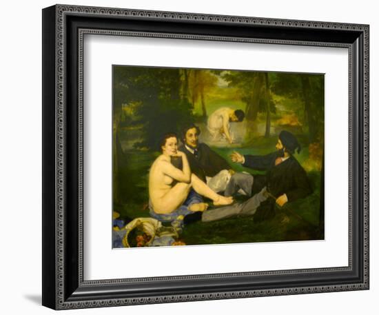 Edouard Manet's Le Dejeuner sur l'herbe in Musee d'Orsay, Paris, France-Edouard Manet-Framed Photographic Print