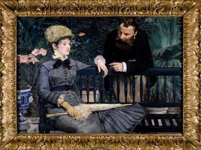 絵画 EDOUARD MANET The Winter Garden in the Greenhouse Painting by Edouard