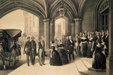 Louis-Philippe's Journey in England, 1844, King Being Received at Windsor Castle, October 8, 1844-Edouard Pingret-Mounted Giclee Print