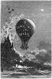 Frontispiece to "Five Weeks in a Balloon" by Jules Verne-Édouard Riou-Giclee Print