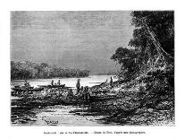 Dugout in the Essequibo River, Guyana, 19th Century-Edouard Riou-Giclee Print