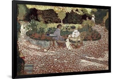 Edouard Vuillard、【Le Soir au Jardin】 Jardins publics : la conversation, les nourrices, l'ombrelle rouge
