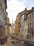 Locals on a Town Street-Eduard Gaertner-Giclee Print