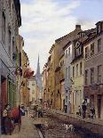 Locals on a Town Street-Eduard Gaertner-Giclee Print