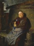 Monk in the Cloister Brewery with Beer Stein as Well as White and Red Radishes, 1889-Eduard Grutzner-Giclee Print