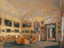 Interiors of the Winter Palace, the Billiard Room of Emperor Alexander II, Mid of the 19th C-Eduard Hau-Mounted Giclee Print