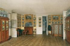 Interiors of the Winter Palace, the Billiard Room of Emperor Alexander II, Mid of the 19th C-Eduard Hau-Framed Giclee Print