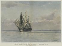 HMS Crescent, Commanded by HRH the Duke of York, at Sea-Eduardo de Martino-Framed Giclee Print