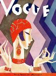 Vogue Cover - July 1937 - Beach Walk-Eduardo Garcia Benito-Art Print