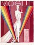 Vogue Cover - July 1937 - Beach Walk-Eduardo Garcia Benito-Art Print