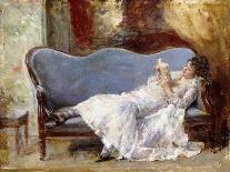 The Beau at the Soiree - Garrido, Eduardo Leon (1856-1949) - Oil on Wood - 80,5X100 - Museo Carmen-Eduardo-leon Garrido-Framed Giclee Print