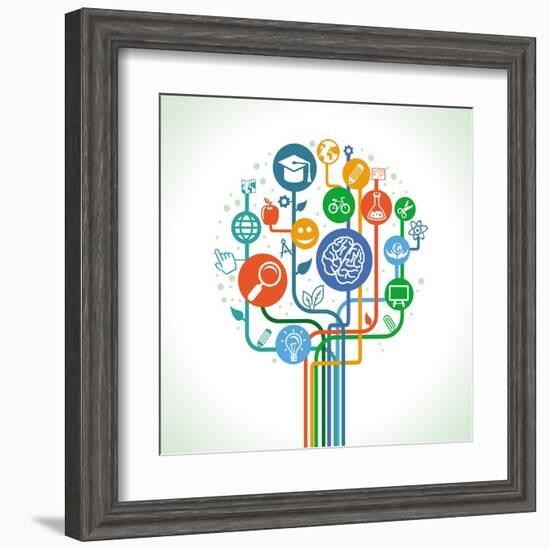 Education and Science-venimo-Framed Art Print