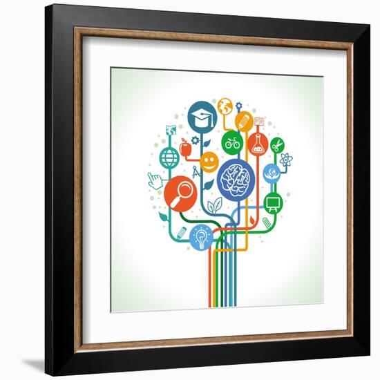 Education and Science-venimo-Framed Art Print