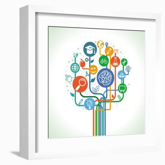 Education and Science-venimo-Framed Art Print