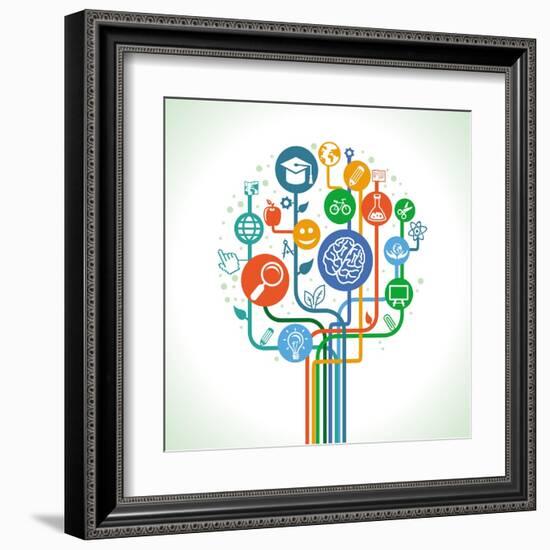 Education and Science-venimo-Framed Art Print