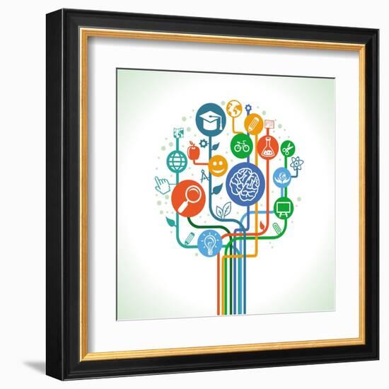 Education and Science-venimo-Framed Art Print