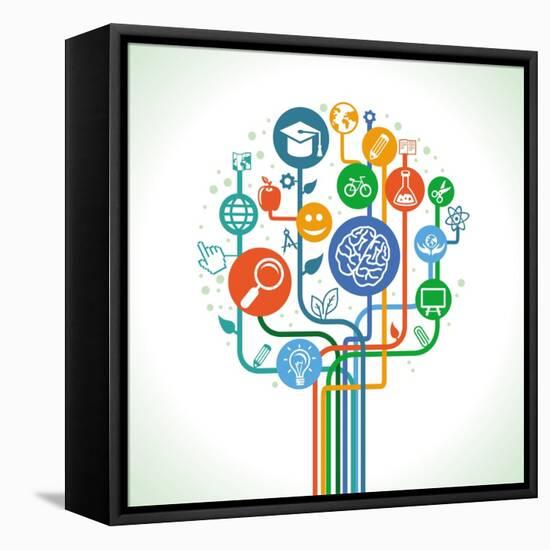 Education and Science-venimo-Framed Stretched Canvas