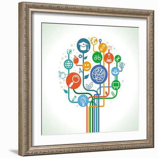 Education and Science-venimo-Framed Art Print