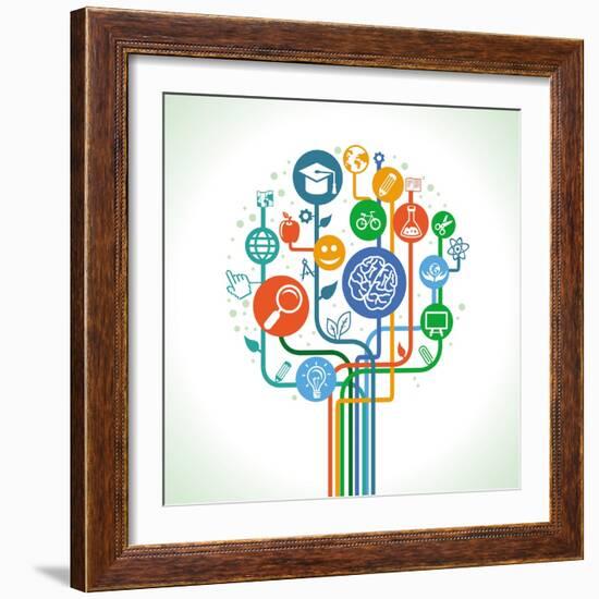 Education and Science-venimo-Framed Art Print